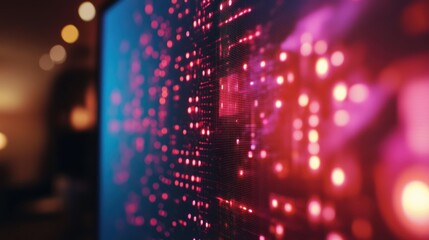 Fototapeta premium Abstract digital display with glowing circuits