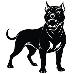 Obraz premium vector, isolated black silhouette of a dog, collection