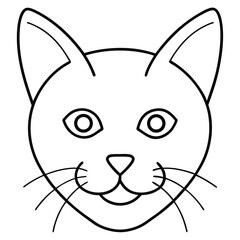 vector illustration of a cat on white background 