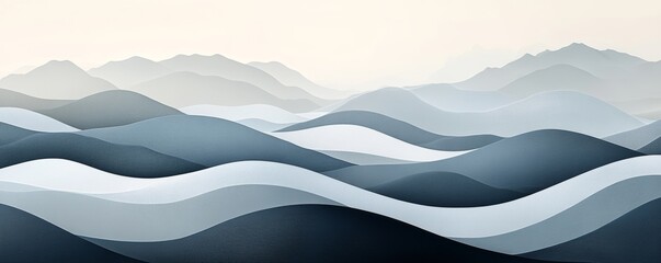 Fototapeta premium Dynamic curves, flowing lines, and abstract grayscale swirls are all incorporated together