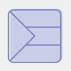 Obraz premium Icon square palestine flag. Palestine elements. Icons in two tone style. Good for prints, posters, logo, infographics, etc.