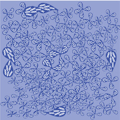abstract floral background in blue shade 