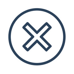 Obraz premium Cross Symbol Icon Representing Cancel or Close Action