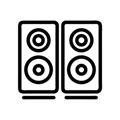 Dual Speakers Icon Representing Stereo Sound or Audio Output System