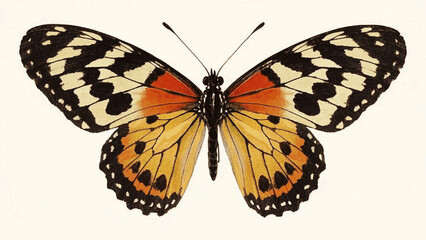 Bloom of flight butterfly isolated watercolor vector illustration svg