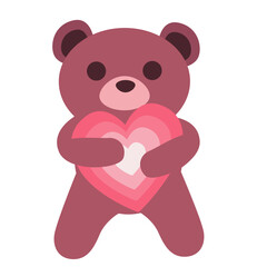 Adorable teddy bear holding a heart surrounded by floating love symbols. Perfect for Valentine’s Day, romantic gifts, cute greeting cards, or sweet love-themed illustrations.