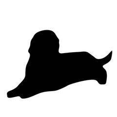 a dog sitting black silhouette illustration loyalty animal loyal character pet