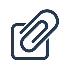 Paperclip Icon Representing File Attachment and Document Linking