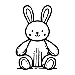 Obraz premium Cute stuffed rabbit toy in a playful design 