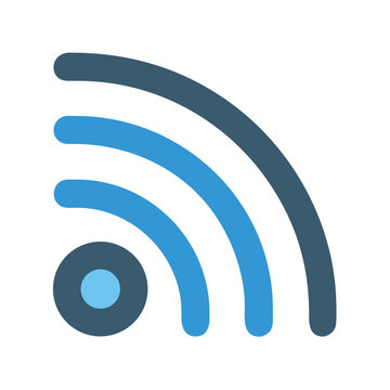 RSS Signal Icon Representing Broadcast Feed and Content Subscription