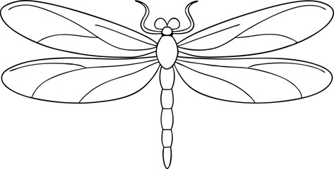 Elegant continuous line dragonfly vector with curved antennae and detailed wings – perfect for insect SVG designs, boho prints, nature decals, tattoo ideas, and minimalist botanical illustrations.

