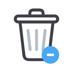 Fototapeta premium Trash Can Icon Representing Delete Action and Data Removal