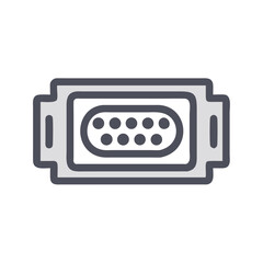 Fototapeta premium VGA Connector Icon Representing Video Output and Display Connection