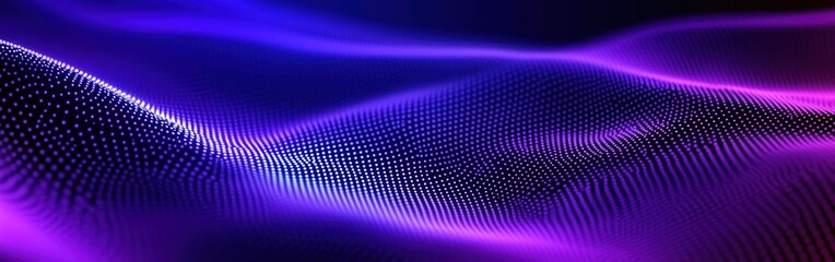 Mesmerizing Purple and Blue Waves Flowing in a Digital Landscape with a Futuristic Vibe
