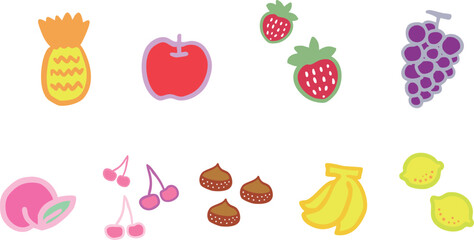 果物の手書きイラスト