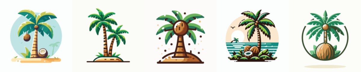 Vector of a coconut tree.