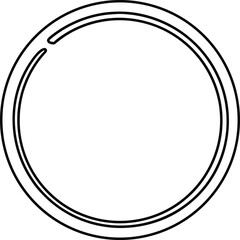 Hoop Outline Icon Line Art | Circle, Ring, Game & Toy Vector Drawing