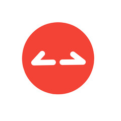
Red circular arrow symbol icon in a box. Dynamic design element for presentations, infographics, or business strategy concepts in marketing.
