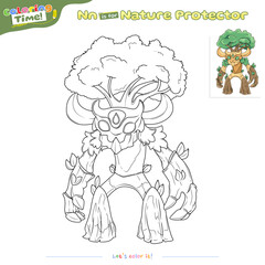Coloring Page Nature Protector