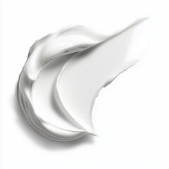 Smooth White Cream Being Spread on a Clean Surface with Soft Light Reflection
