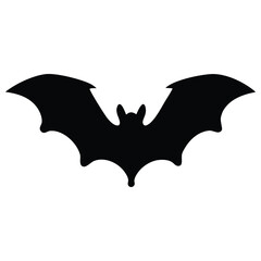 Fototapeta premium black silhouette bat isolated on white background 