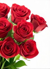 Naklejka premium High-Resolution Photograph of Deep Red Rose Arrangement