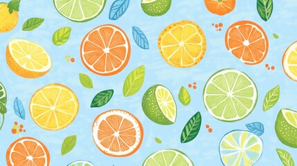 a light blue background with illustrations