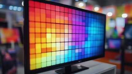 Fototapeta premium Colorful display screen