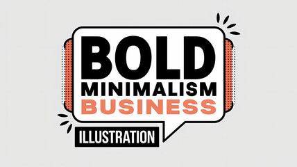 Obraz premium Bold Minimalism Business Illustration with Speech Bubble