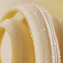 A peeled banana
