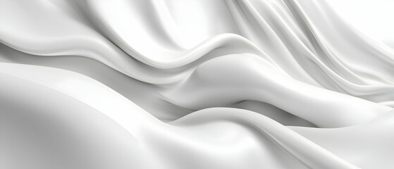 Smooth White Fabric Drape