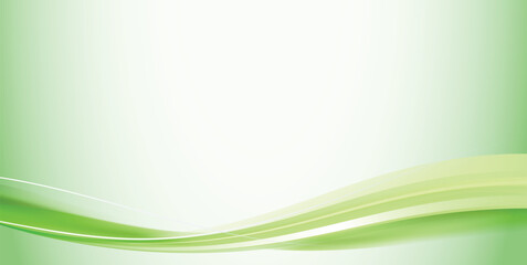 Green curve frame template vector