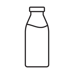Bottle icon. Milk bottle icon. Milk jar line icon.
