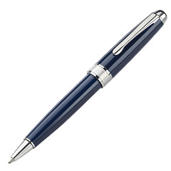 Luxury Blue Ballpoint Pen: Elegant Writing Instrument, Premium Stationery, Office Supplies on transparent background