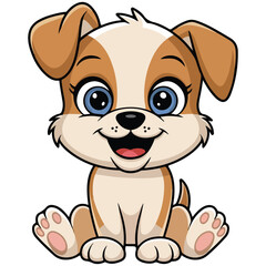 Cute Poodle Dog Vector Cartoon Vector illustration Dog Vector Happy Face Dog
