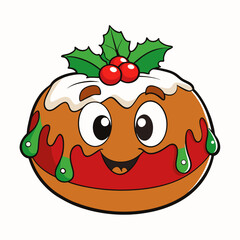 Christmas Pudding Creative Vector Style Design