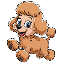 Cute Poodle Dog Vector Cartoon Vector illustration