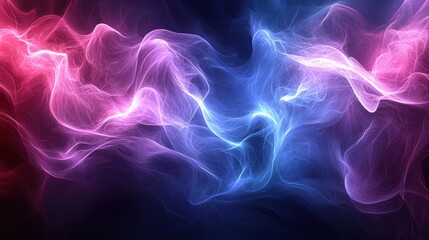 Obraz premium Abstract Pink and Blue Energy Waves Background