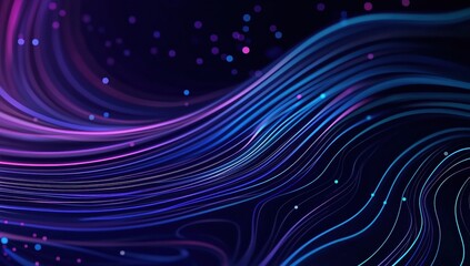 Dynamic Flowing Waves of Colorful Light Creating a Dreamlike Atmosphere
