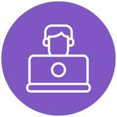 Student using Laptop Icon