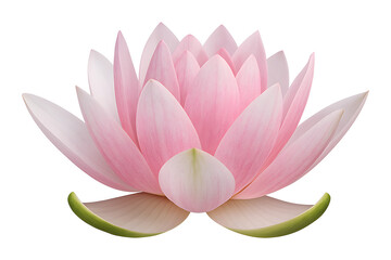 pink waterlily lotus isolated on transparent background, extracted, png file