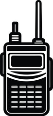 Obraz premium Walkie Talkie Silhouette Vector | Communication, Radio Device & Security Gadget Icon Vector