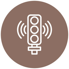Smart Traffic Light Vector Icon