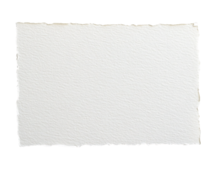Ripped White Paper Texture on Transparent Background, PNG
