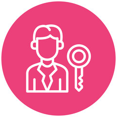 Key Person Vector Icon