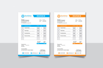 Invoice Design Template. Clean invoice template design. Simple Invoice Layout. Minimal Invoice Layout. Bill payment, Price receipt, Invoice bill, Bill Receipt and payment agreement. Invoice Set.