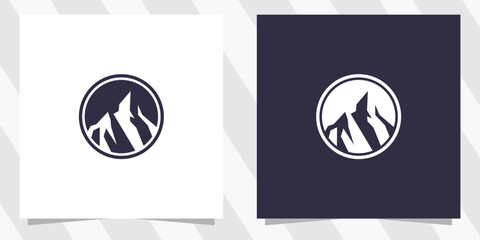 Mountain logo graphic design template