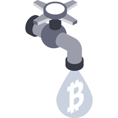 Bitcoin Faucet Illustration