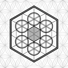 abstract background with a cage