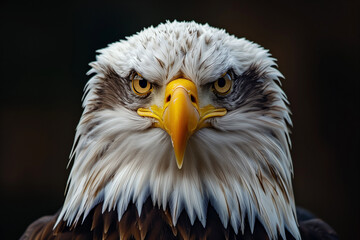 Obraz premium A bald eagle perched on a forests